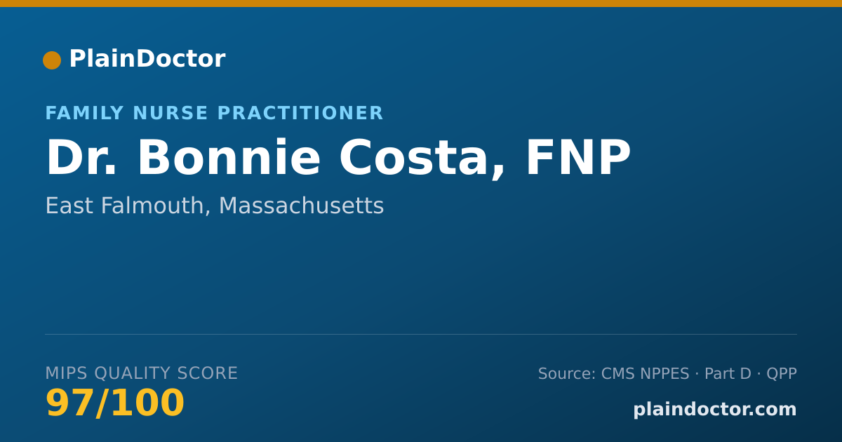 Shareable card for Bonnie Costa, FNP - Family Nurse Practitioner, East Falmouth, MA