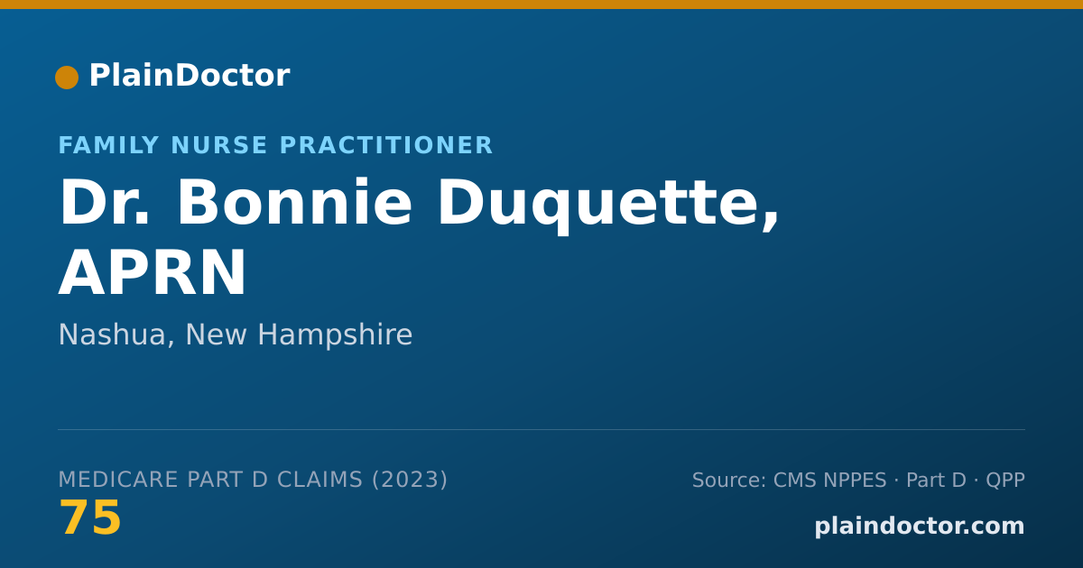 Shareable card for Bonnie Duquette, APRN - Family Nurse Practitioner, Nashua, NH