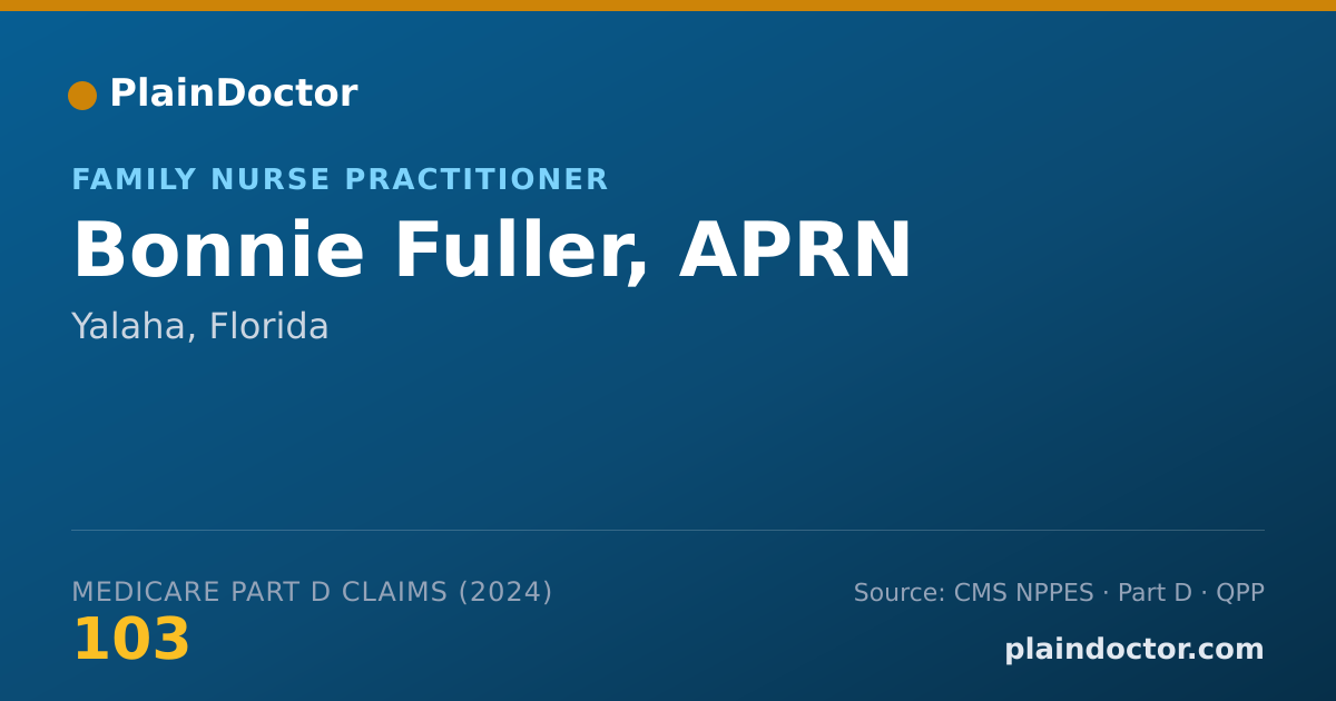 Shareable card for Bonnie Fuller, APRN - Family Nurse Practitioner, Yalaha, FL
