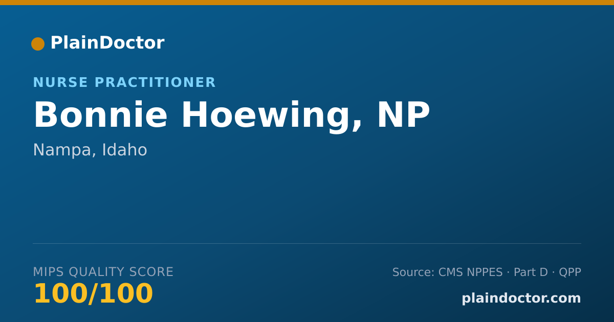 Shareable card for Bonnie Hoewing, NP - Nurse Practitioner, Nampa, ID