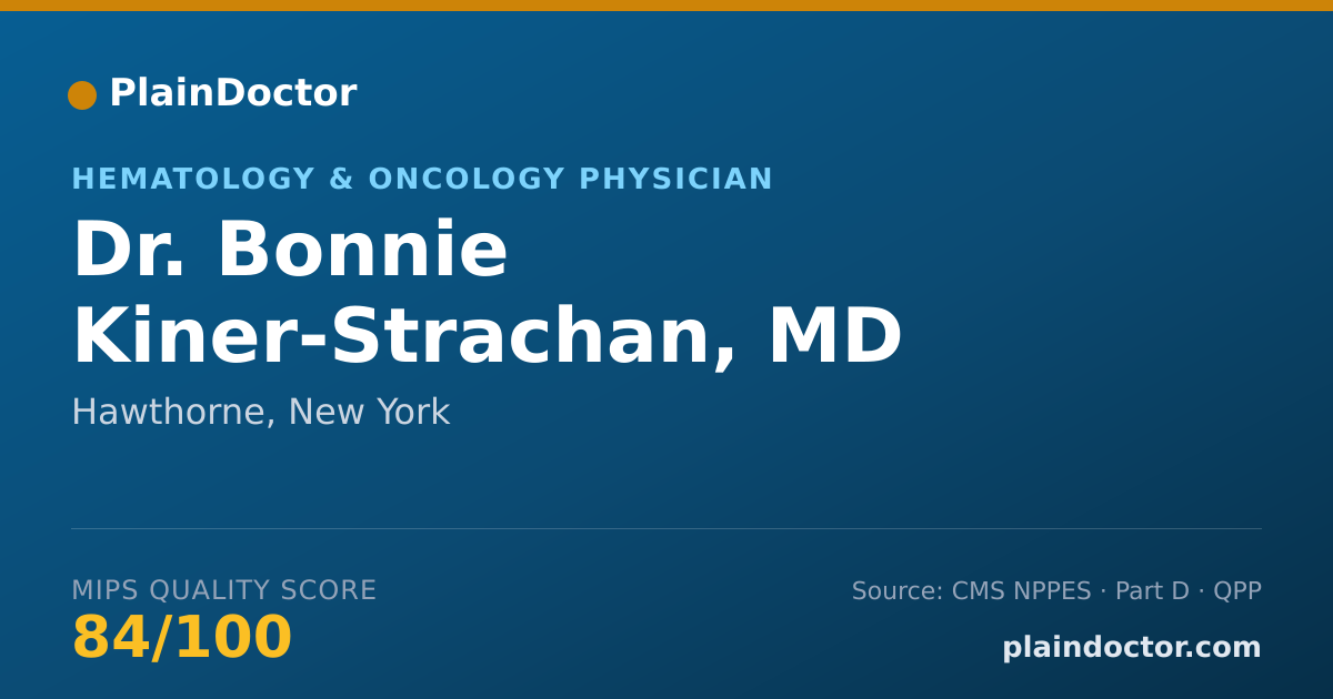 Shareable card for Bonnie Kiner-Strachan, MD - Hematology & Oncology Physician, Hawthorne, NY
