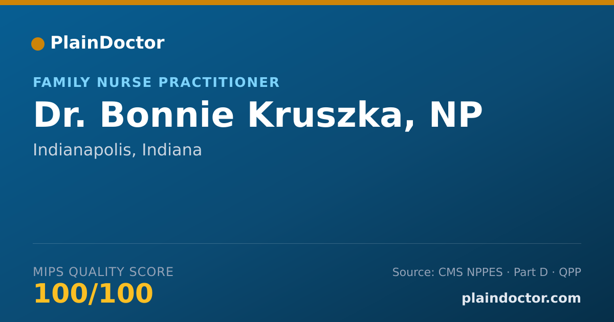 Shareable card for Bonnie Kruszka, NP - Family Nurse Practitioner, Indianapolis, IN