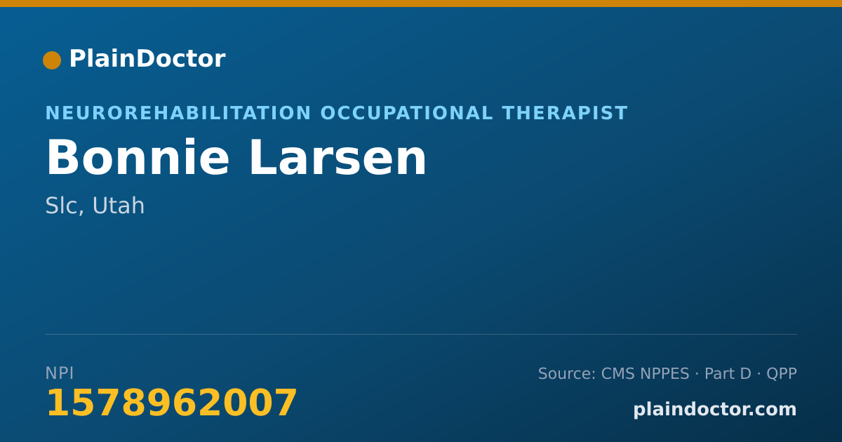 Shareable card for Bonnie Larsen - Neurorehabilitation Occupational Therapist, Slc, UT