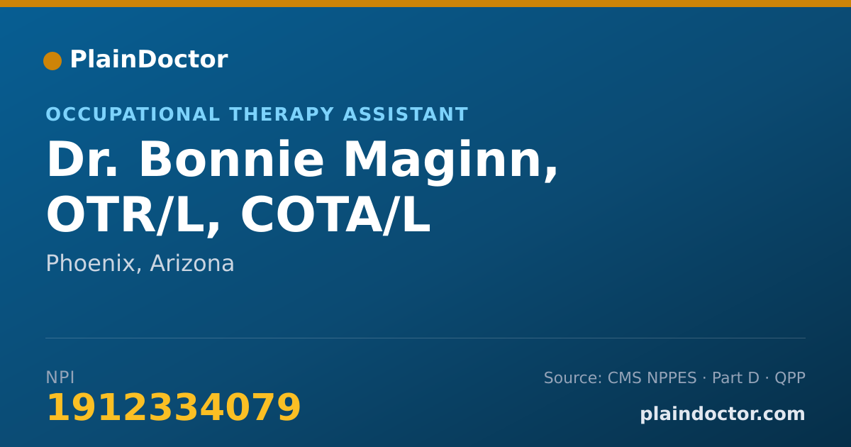 Shareable card for Bonnie Maginn, OTR/L, COTA/L - Occupational Therapy Assistant, Phoenix, AZ
