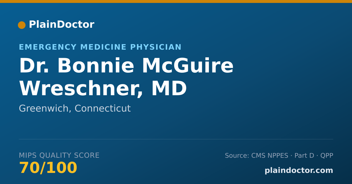 Shareable card for Bonnie McGuire Wreschner, MD - Emergency Medicine Physician, Greenwich, CT