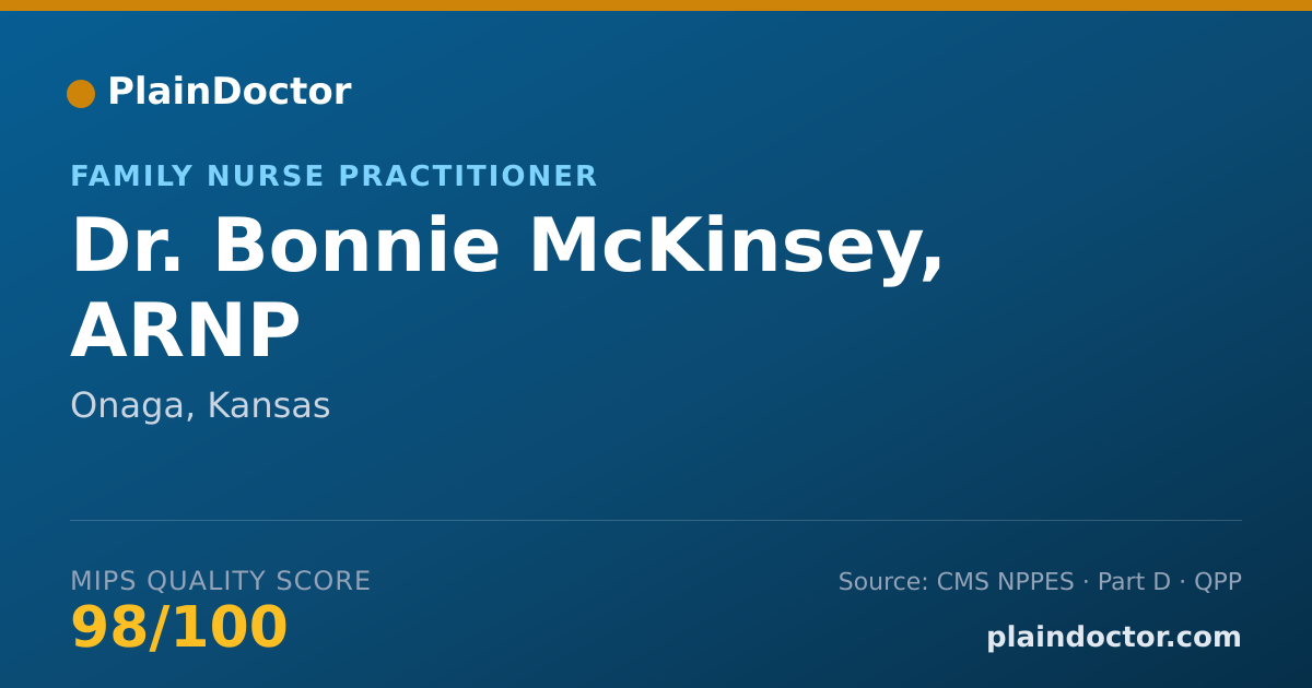 Shareable card for Bonnie McKinsey, ARNP - Family Nurse Practitioner, Onaga, KS
