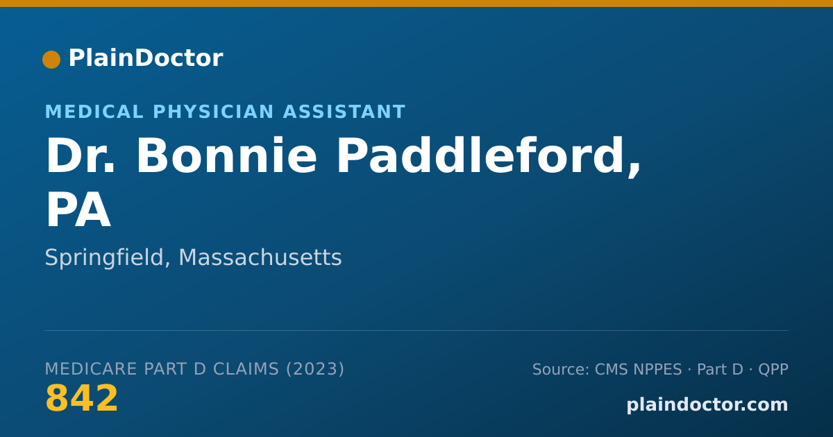 Shareable card for Bonnie Paddleford, PA - Medical Physician Assistant, Springfield, MA