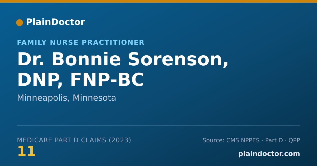 Shareable card for Bonnie Sorenson, DNP, FNP-BC - Family Nurse Practitioner, Minneapolis, MN