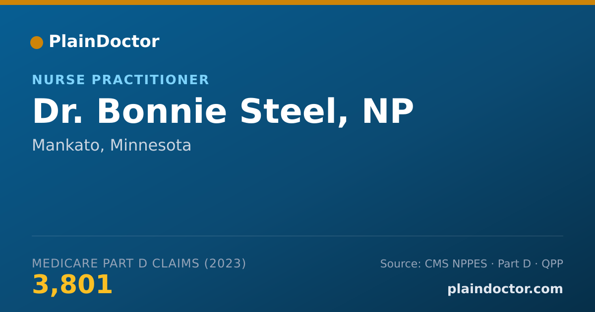 Shareable card for Bonnie Steel, NP - Nurse Practitioner, Mankato, MN
