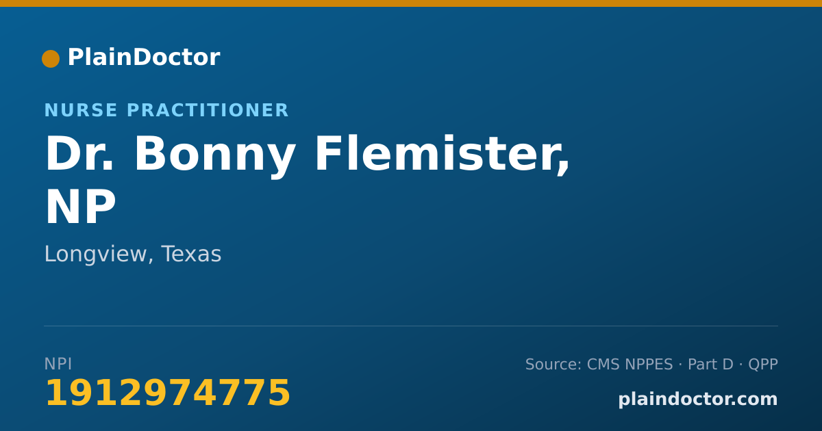 Shareable card for Bonny Flemister, NP - Nurse Practitioner, Longview, TX