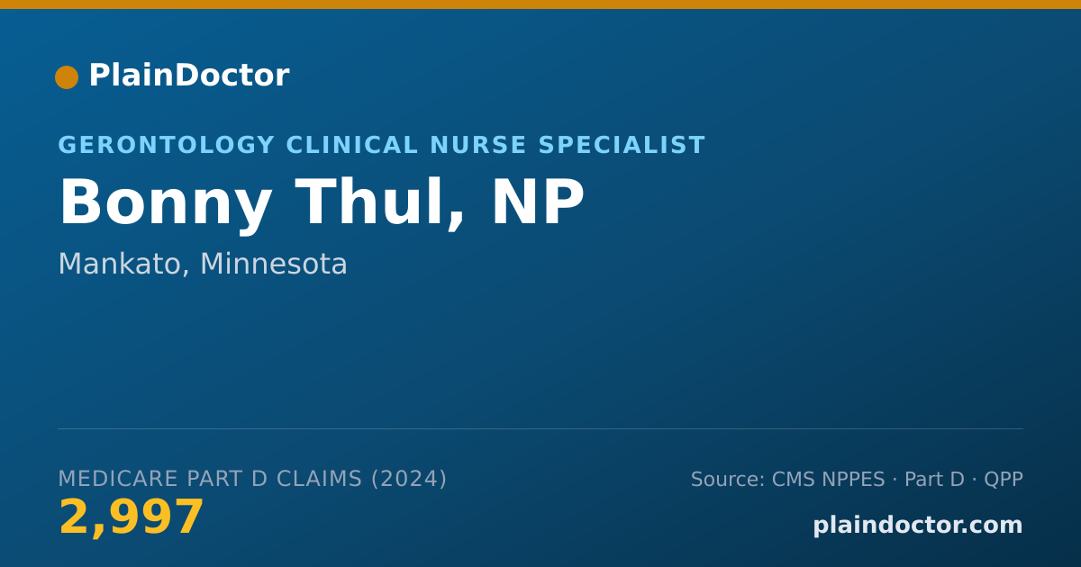 Shareable card for Bonny Thul, NP - Gerontology Clinical Nurse Specialist, Mankato, MN