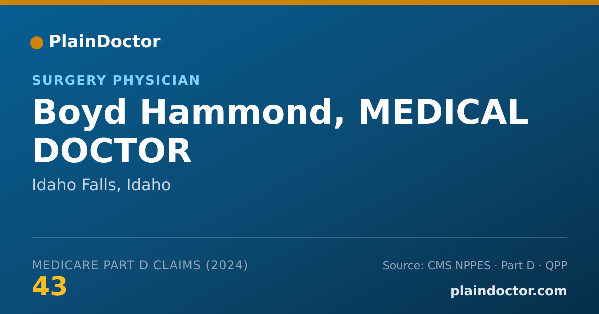 Shareable card for Boyd Hammond, MEDICAL DOCTOR - Surgery Physician, Idaho Falls, ID