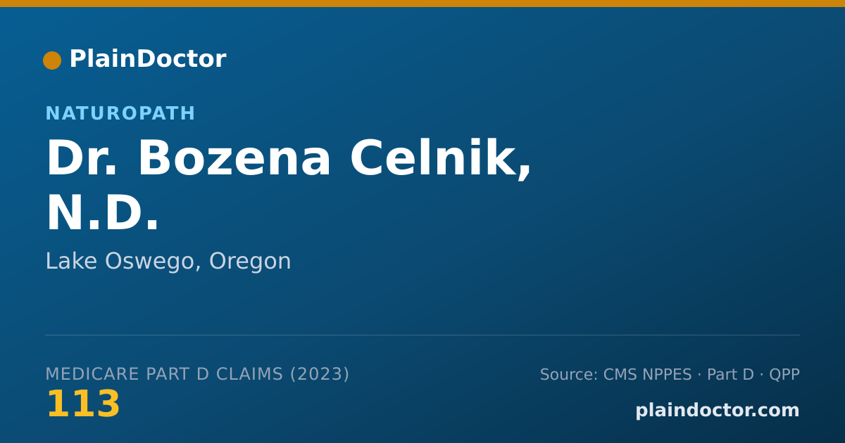 Shareable card for Bozena Celnik, N.D. - Naturopath, Lake Oswego, OR