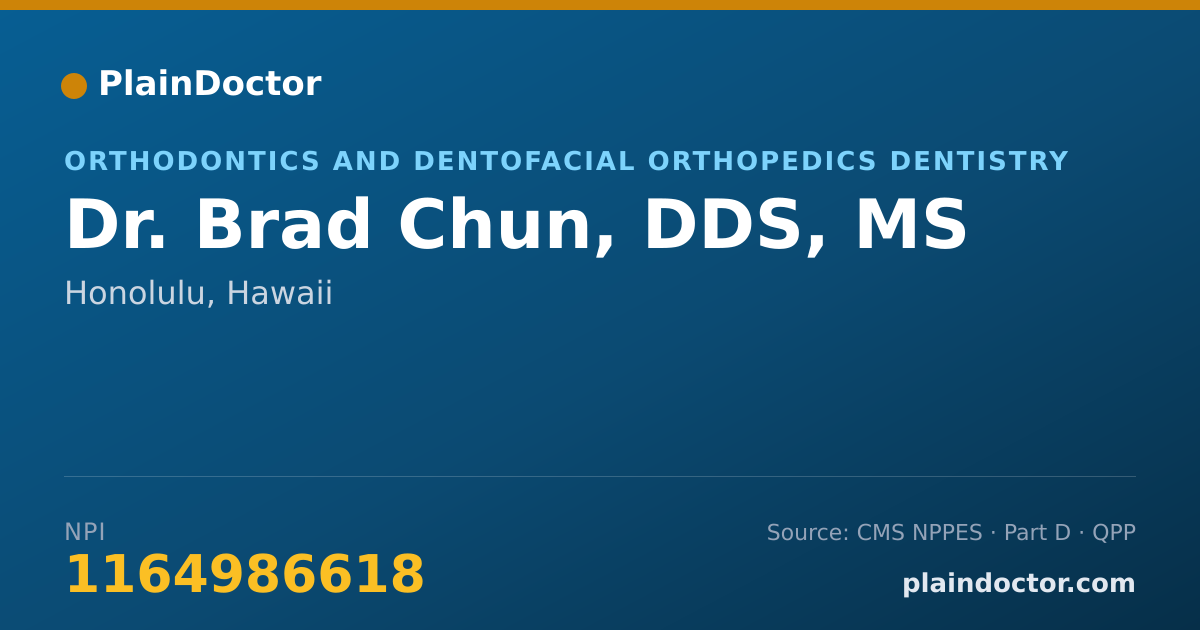 Shareable card for Brad Chun, DDS, MS - Orthodontics and Dentofacial Orthopedics Dentistry, Honolulu, HI