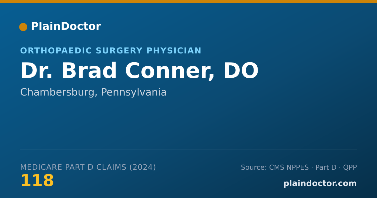Shareable card for Brad Conner, DO - Orthopaedic Surgery Physician, Chambersburg, PA