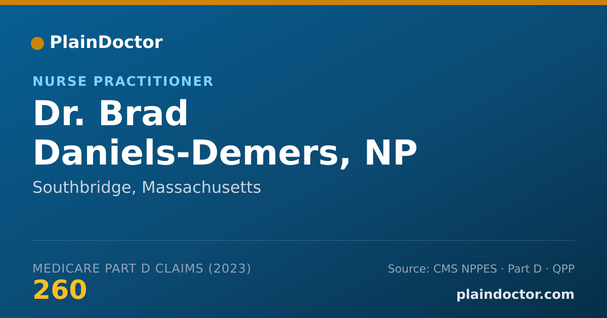 Shareable card for Brad Daniels-Demers, NP - Nurse Practitioner, Southbridge, MA