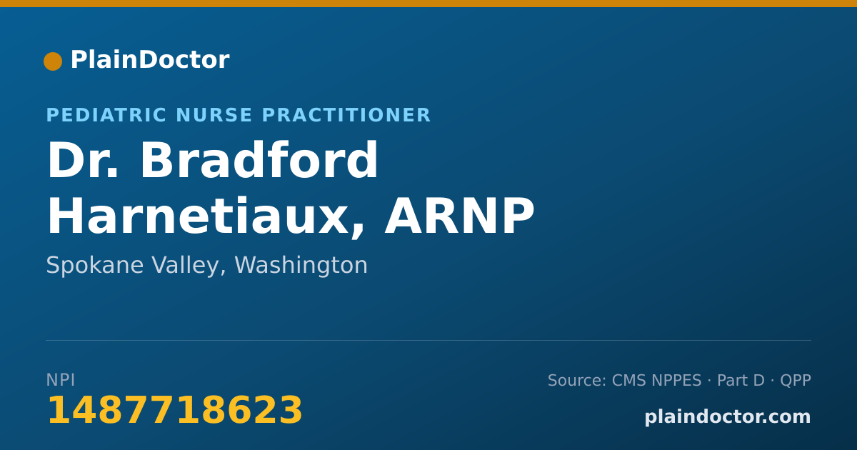 Shareable card for Bradford Harnetiaux, ARNP - Pediatric Nurse Practitioner, Spokane Valley, WA