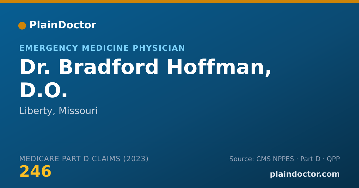 Shareable card for Bradford Hoffman, D.O. - Emergency Medicine Physician, Liberty, MO