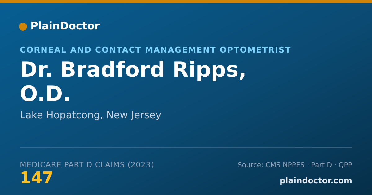Shareable card for Bradford Ripps, O.D. - Corneal and Contact Management Optometrist, Lake Hopatcong, NJ