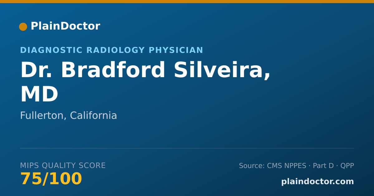 Shareable card for Bradford Silveira, MD - Diagnostic Radiology Physician, Fullerton, CA