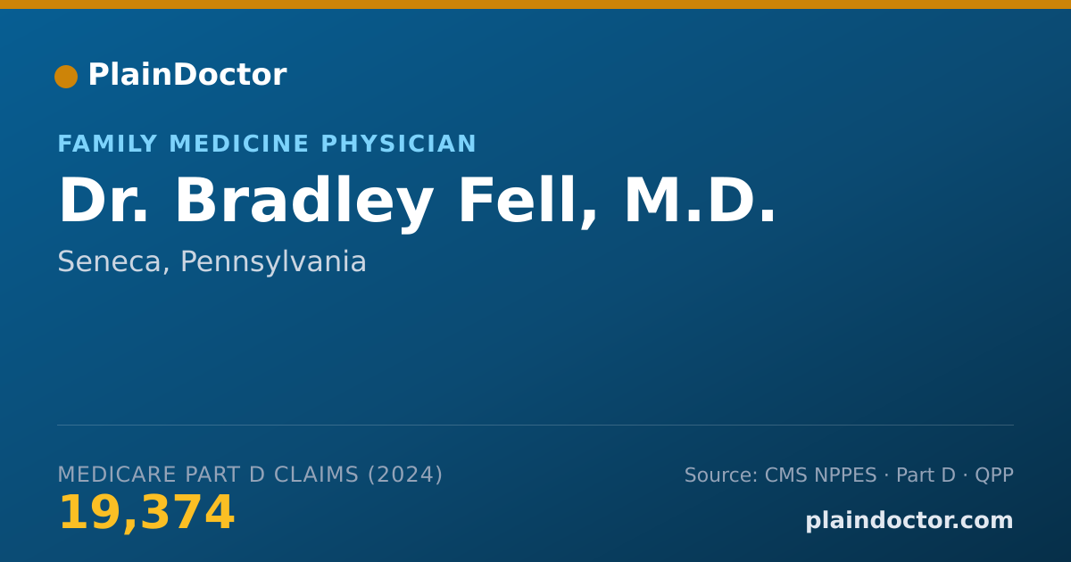 Shareable card for Bradley Fell, M.D. - Family Medicine Physician, Seneca, PA