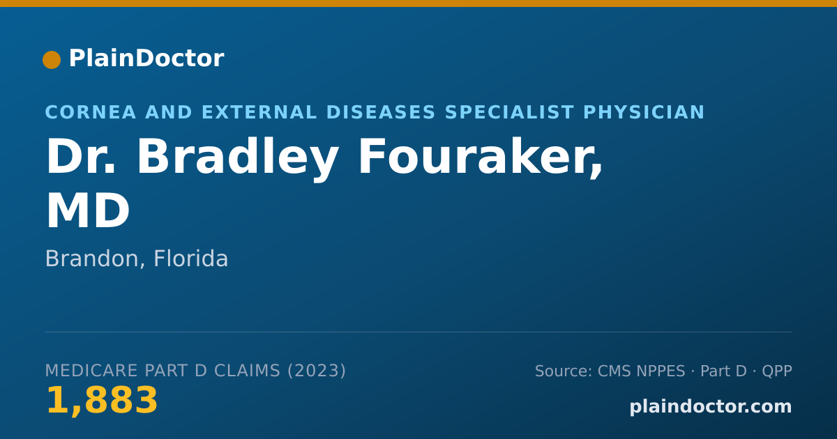 Shareable card for Bradley Fouraker, MD - Cornea and External Diseases Specialist Physician, Brandon, FL