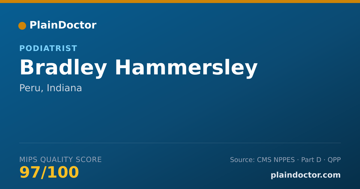 Shareable card for Bradley Hammersley - Podiatrist, Peru, IN