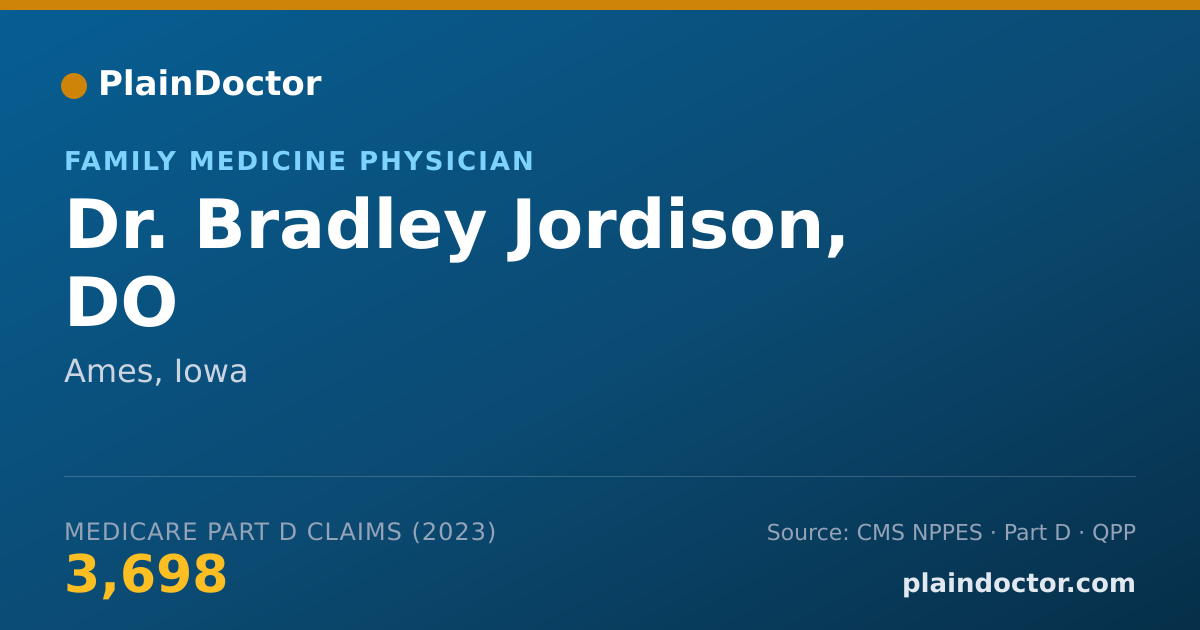 Shareable card for Bradley Jordison, DO - Family Medicine Physician, Ames, IA