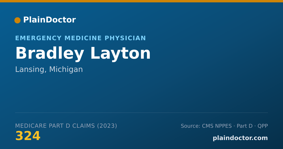 Shareable card for Bradley Layton - Emergency Medicine Physician, Lansing, MI