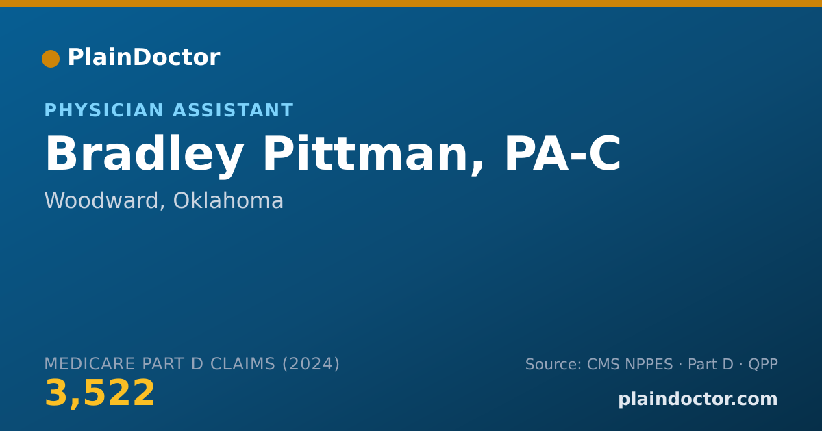 Shareable card for Bradley Pittman, P.A. - Endocrinology, Diabetes & Metabolism Physician, Cherokee, OK