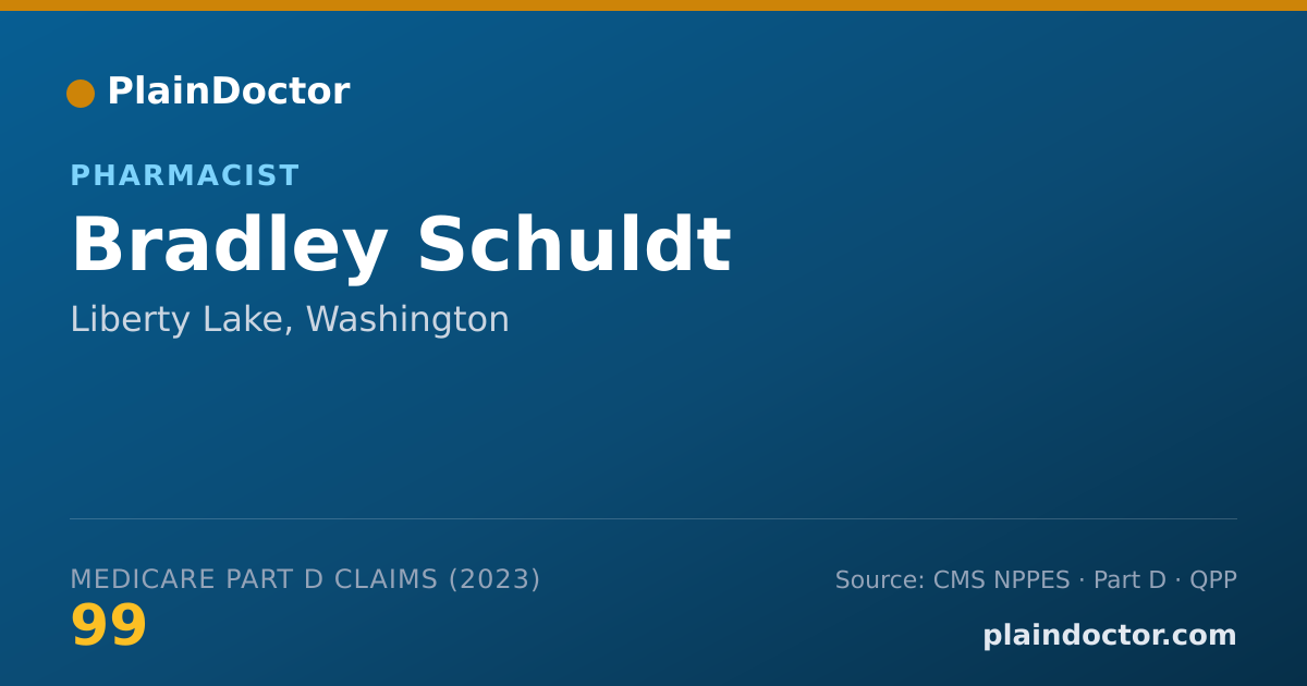 Shareable card for Bradley Schuldt - Pharmacist, Liberty Lake, WA