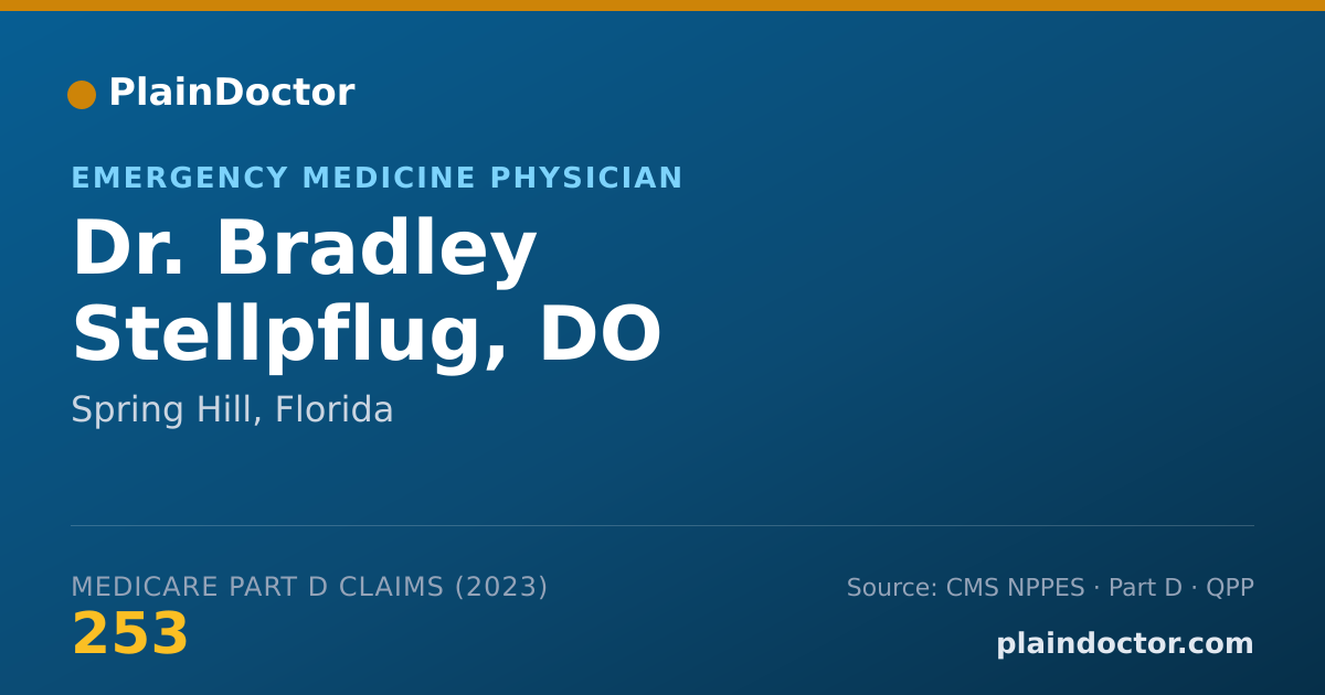 Shareable card for Bradley Stellpflug, DO - Emergency Medicine Physician, Spring Hill, FL
