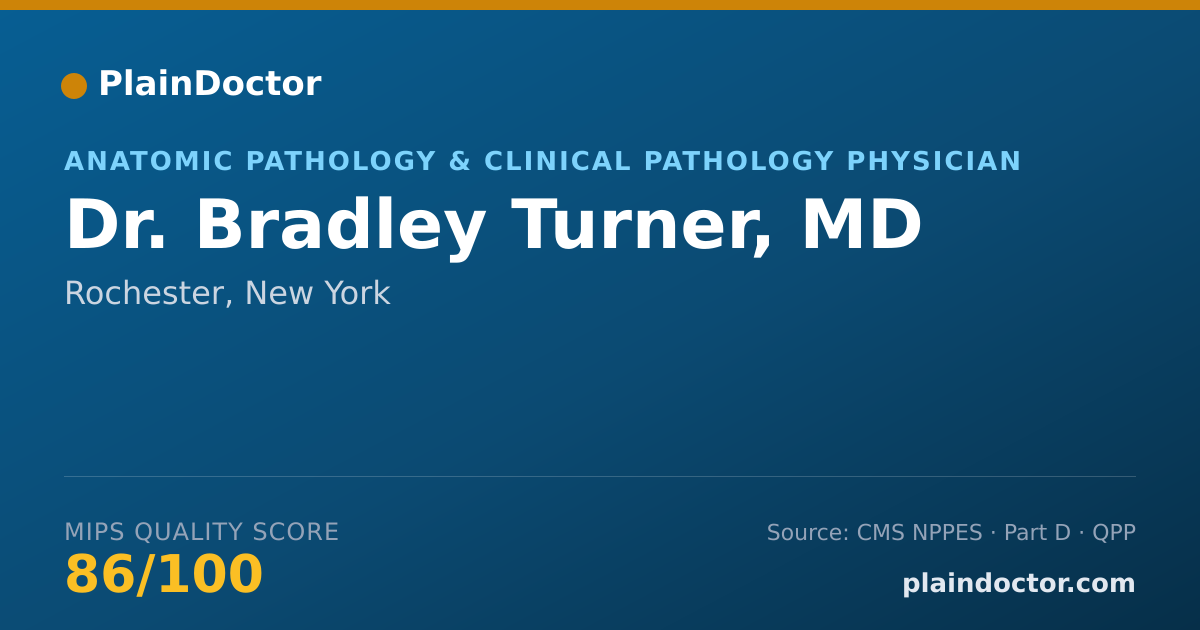 Shareable card for Bradley Turner, MD - Anatomic Pathology & Clinical Pathology Physician, Rochester, NY