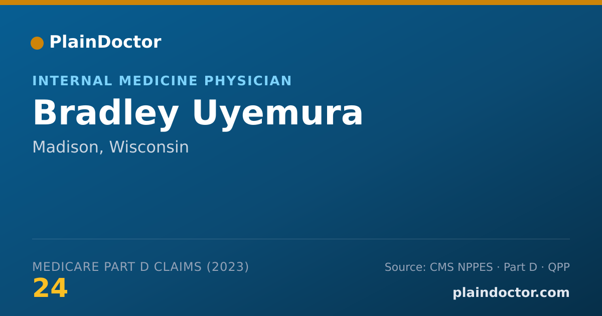 Shareable card for Bradley Uyemura - Internal Medicine Physician, Madison, WI