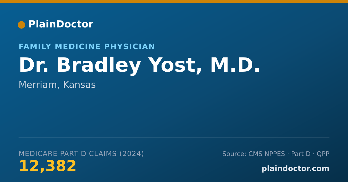 Shareable card for Bradley Yost, M.D. - Family Medicine Physician, Merriam, KS