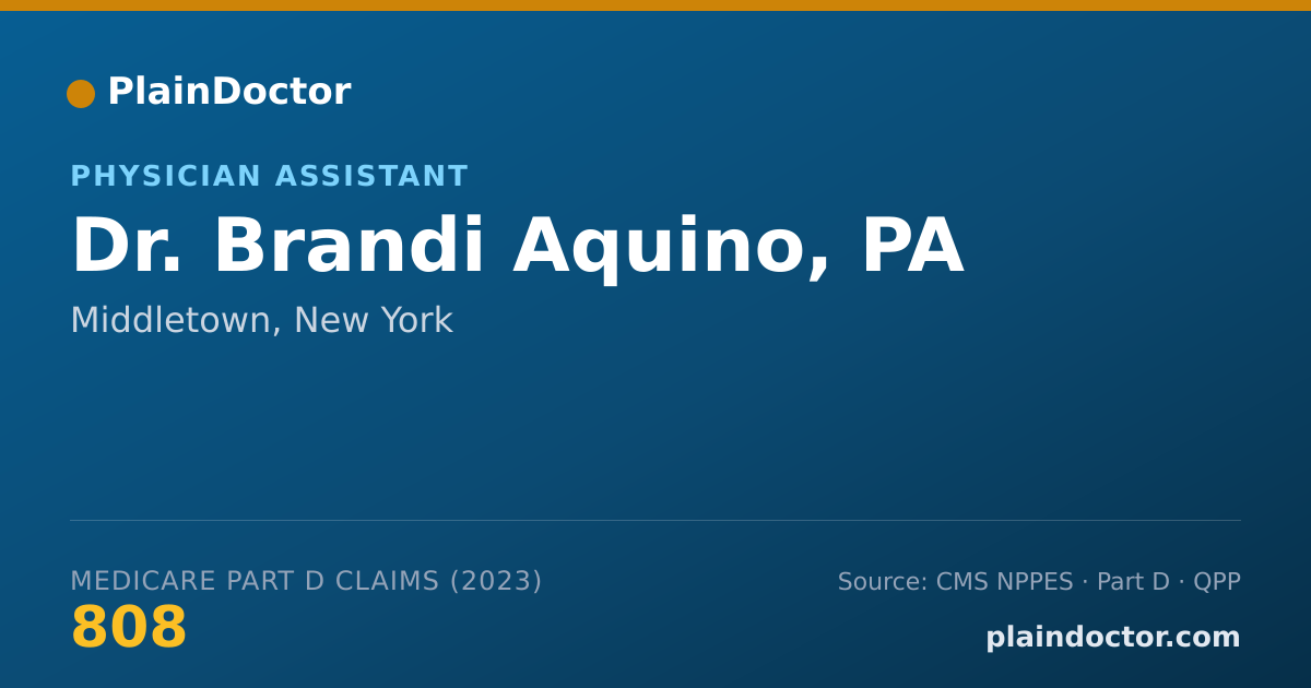 Shareable card for Brandi Aquino, PA - Physician Assistant, Middletown, NY