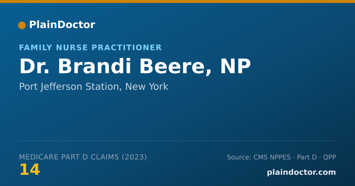 Shareable card for Brandi Beere, NP - Family Nurse Practitioner, Port Jefferson Station, NY