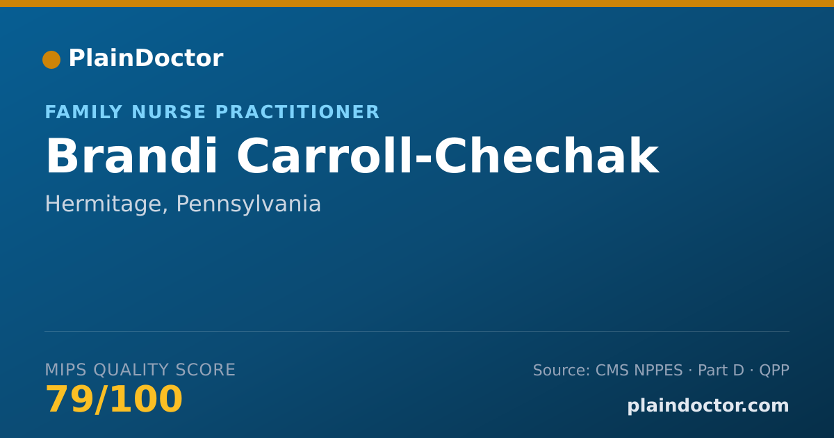 Shareable card for Brandi Carroll-Chechak - Family Nurse Practitioner, Hermitage, PA