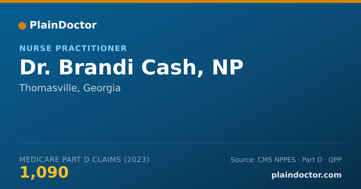 Shareable card for Brandi Cash, NP - Nurse Practitioner, Thomasville, GA