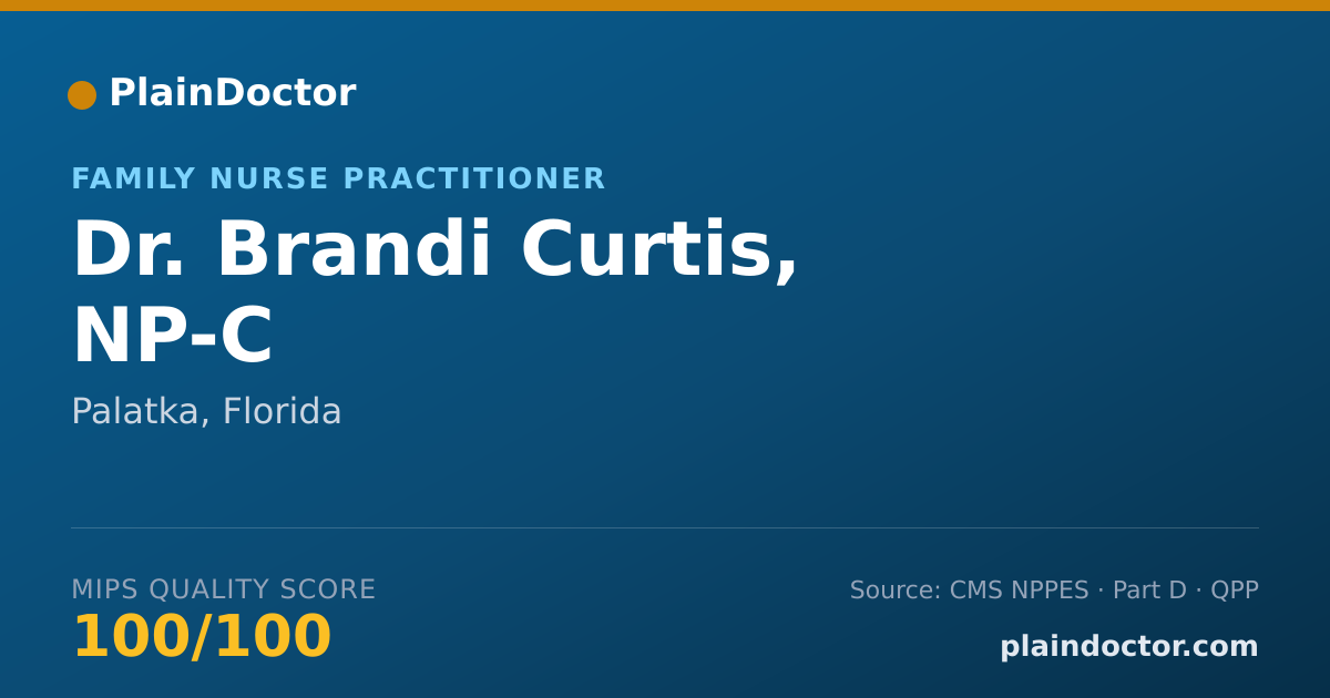 Shareable card for Brandi Curtis, NP-C - Family Nurse Practitioner, Palatka, FL