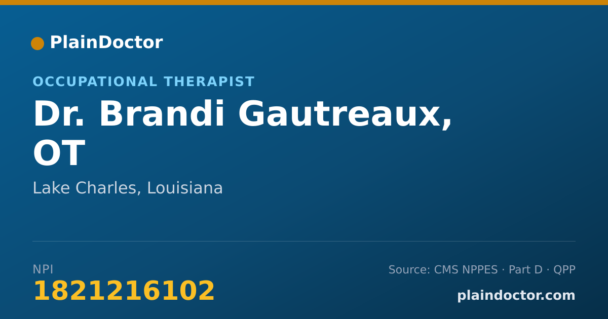 Shareable card for Brandi Gautreaux, OT - Occupational Therapist, Lake Charles, LA