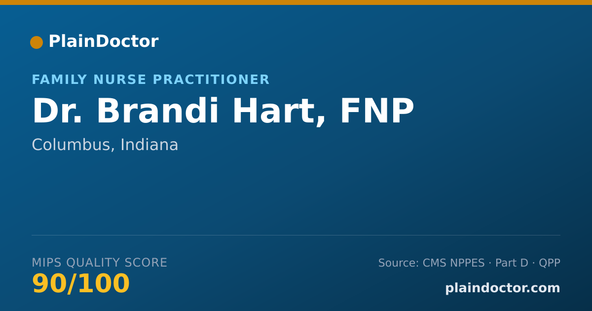 Shareable card for Brandi Hart, FNP - Family Nurse Practitioner, Columbus, IN