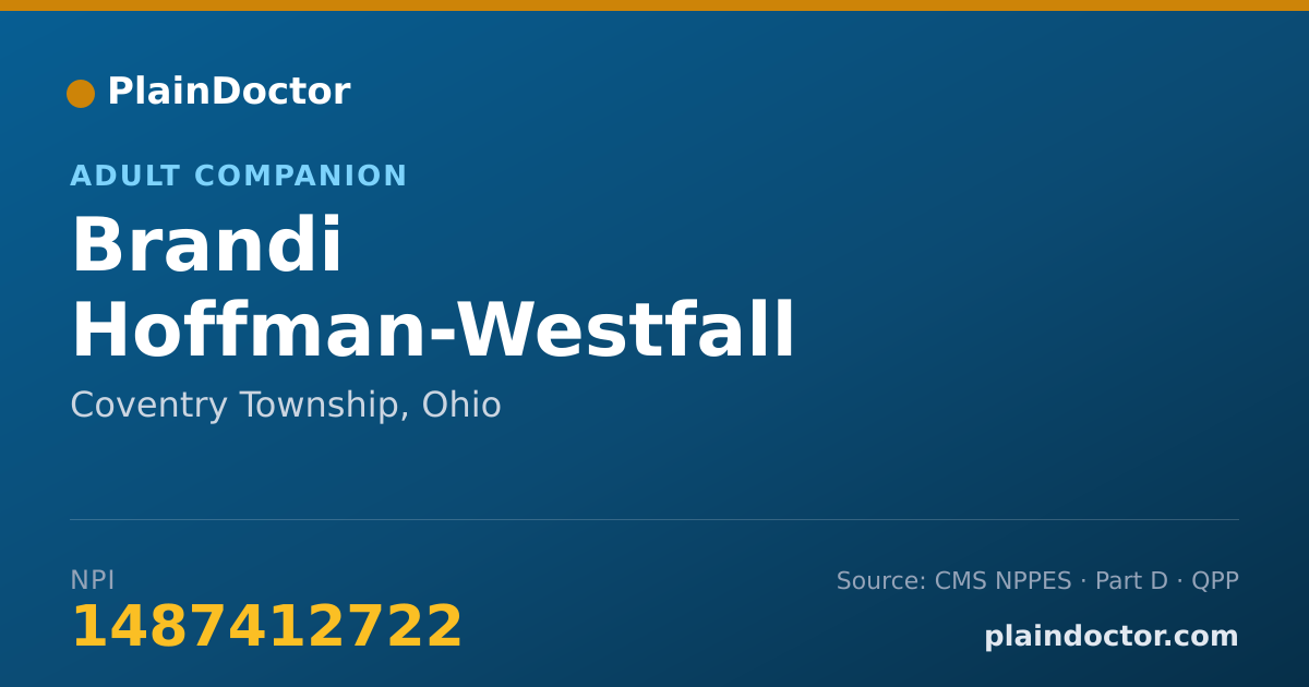 Shareable card for Brandi Hoffman-Westfall - Adult Companion, Coventry Township, OH