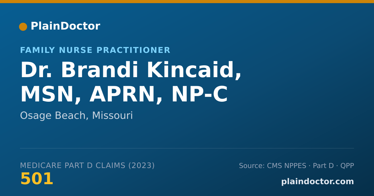 Shareable card for Brandi Kincaid, MSN, APRN, NP-C - Family Nurse Practitioner, Osage Beach, MO