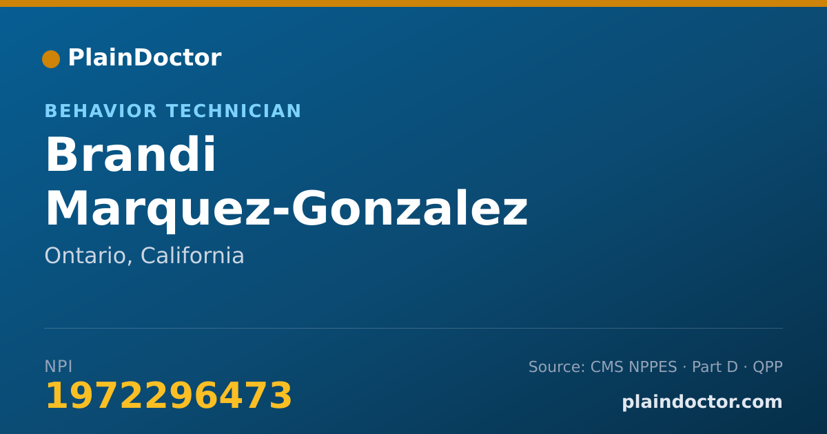 Shareable card for Brandi Marquez-Gonzalez - Behavior Technician, Ontario, CA