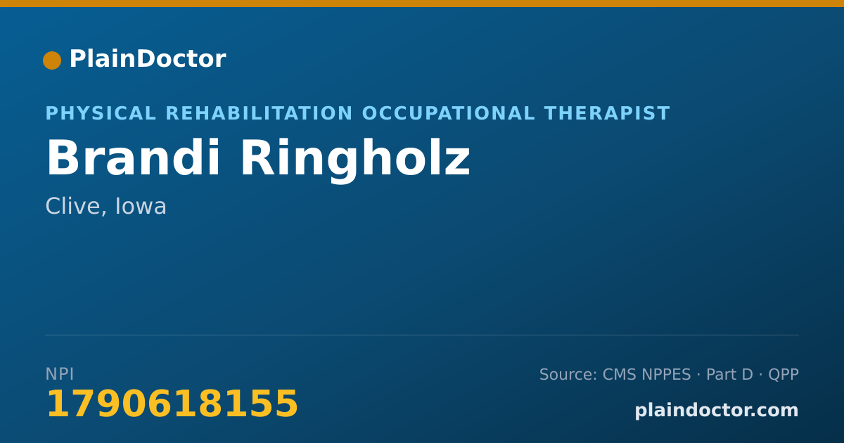 Shareable card for Brandi Ringholz - Physical Rehabilitation Occupational Therapist, Clive, IA