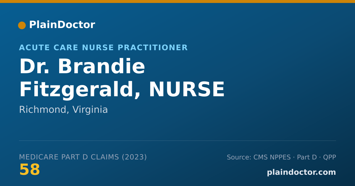 Shareable card for Brandie Fitzgerald, NURSE PRACTITIONER - Acute Care Nurse Practitioner, Richmond, VA