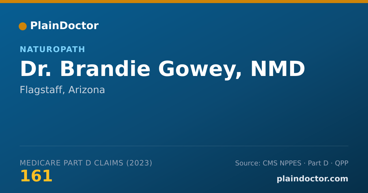 Shareable card for Brandie Gowey, NMD - Naturopath, Flagstaff, AZ