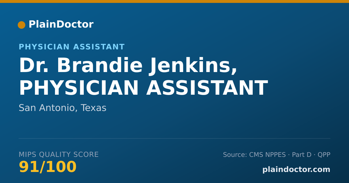 Shareable card for Brandie Jenkins, PHYSICIAN ASSISTANT - Physician Assistant, San Antonio, TX