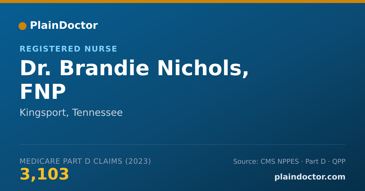 Shareable card for Brandie Nichols, FNP - Registered Nurse, Kingsport, TN